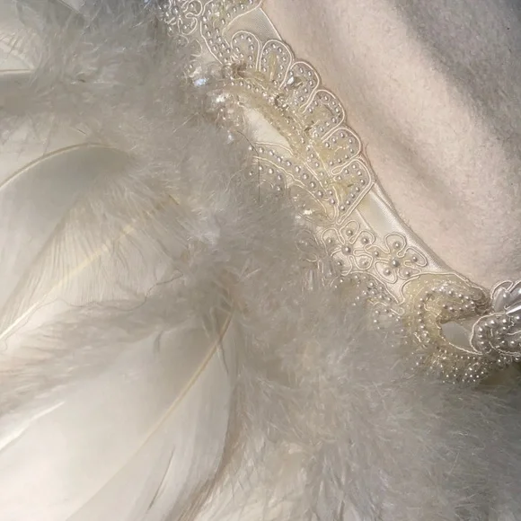 Stunning Ivory Winter Dress Hat by Mr. Song